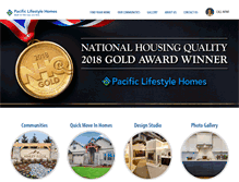 Tablet Screenshot of pacificlifestylehomes.com
